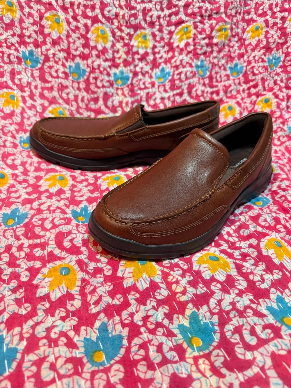 Rockport Brown Leather Slip-On Loafers